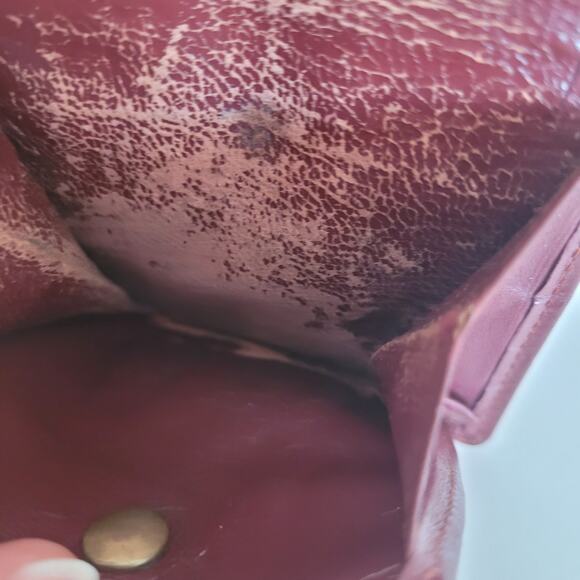 Cartier Men's Vintage Bifold Leather Bordeaux Red Wallet Medium Retro Card Fair - Picture 10 of 13